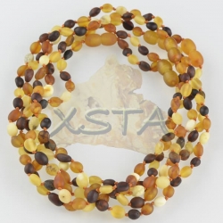 Amber teething necklace raw multicolour Amber teething necklace raw multicolour